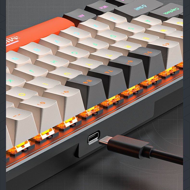 Mechanical Keyboard TYPE-C USB Wired - Green, Red, Tea, Black Axis