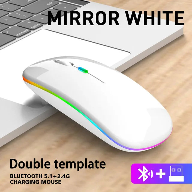Wireless Bluetooth RGB Rechargeable Ergonomic Gaming Mouse
