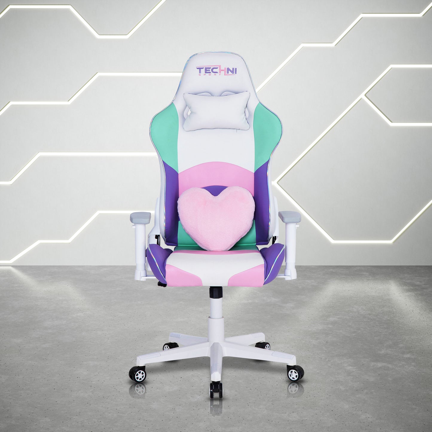 Pink Kawaii Office PC Gaming Chair Ergonomic PU Leather
