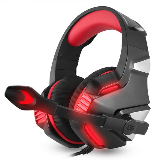 Head Mounted Gaming Headphones with RGB Lighting - Wired