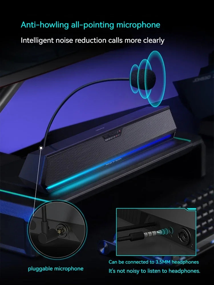 Gaming Loudspeaker and Microphone Box - Wired Bluetooth