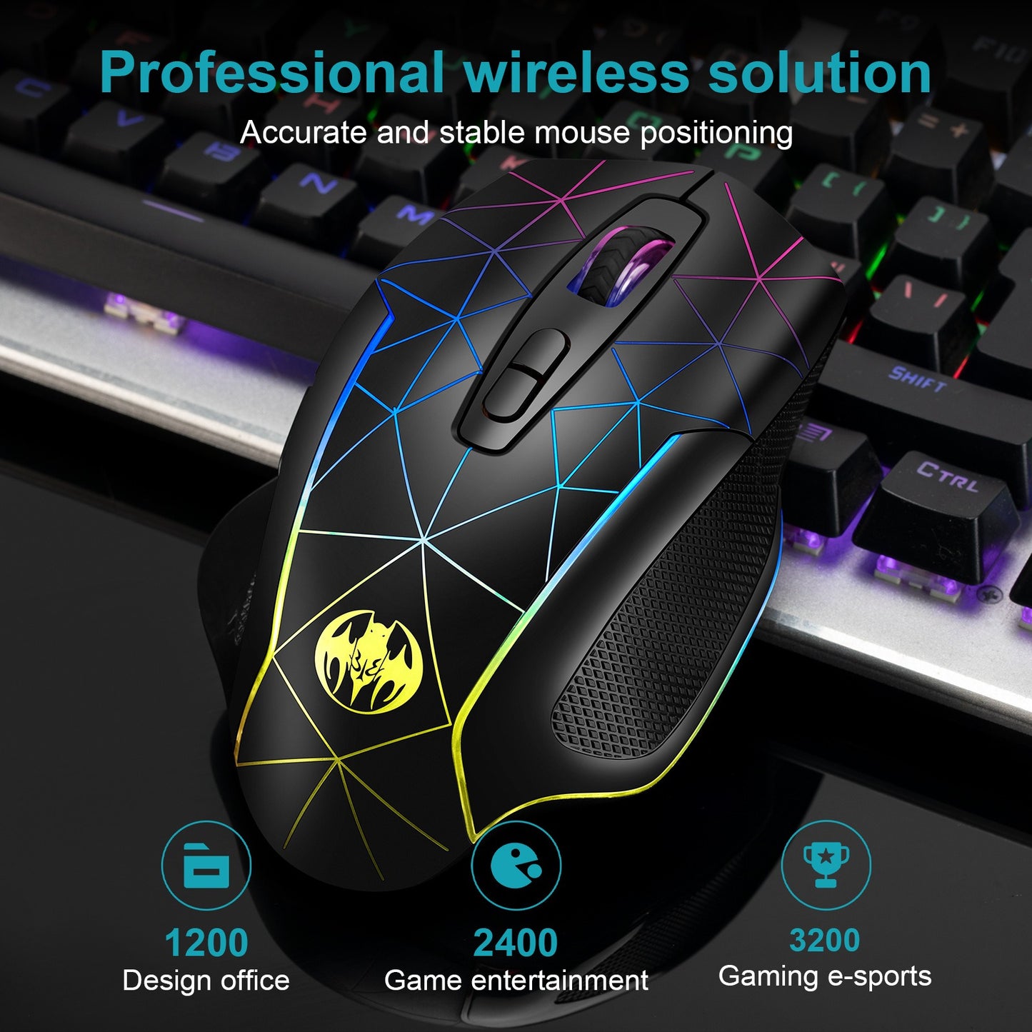 Wireless Charging Illuminated Gaming Mouse