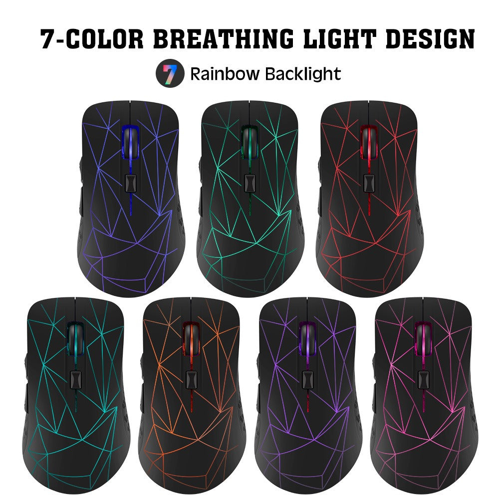 Dual Mode Wireless Mouse - Silent & Colorful