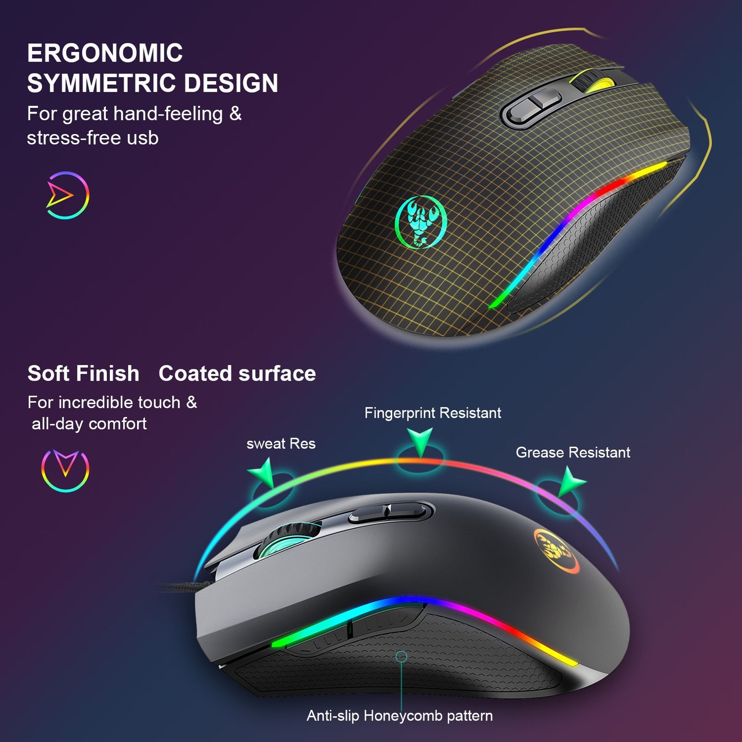Wired RGB Gaming Mouse for E-Sports