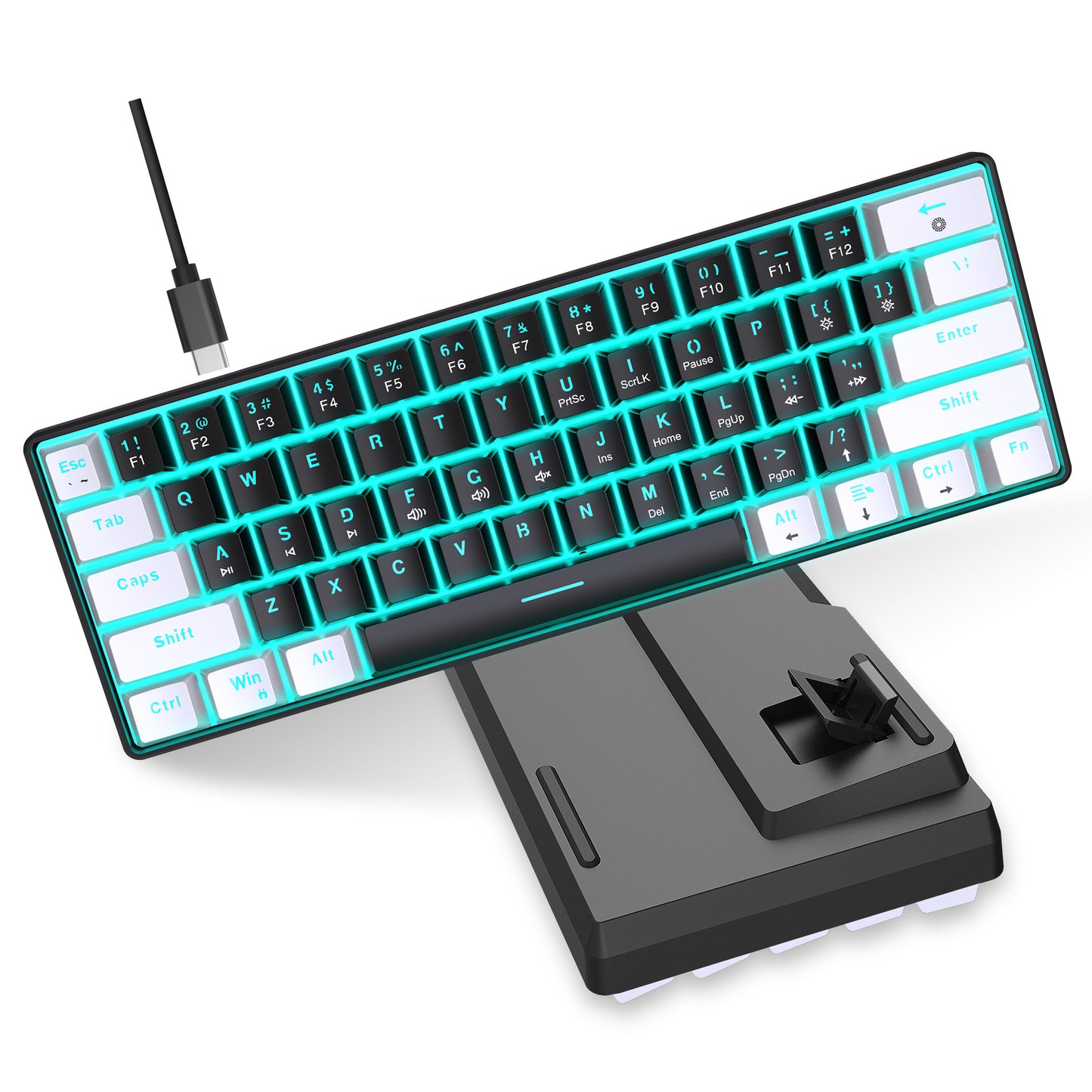 61-Key Mechanical Keyboard  - Backlit Blue Axis Gaming Keyboard