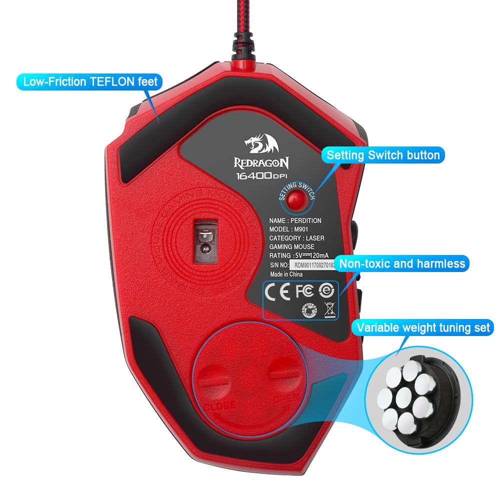 19 Button 16400 DPI USB Gaming Mouse
