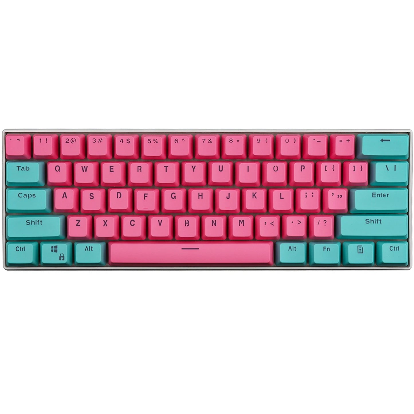 Cyan & Pink PBT Keycap Set for Mechanical Keyboards (Keycaps Only)