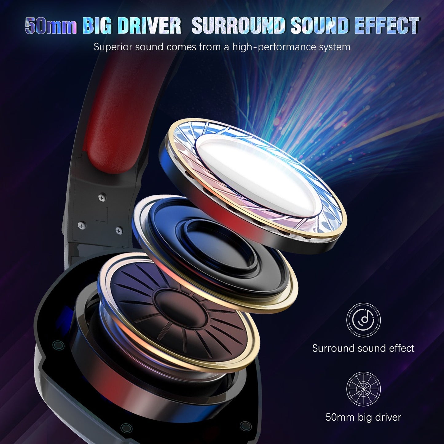 Head Mounted Gaming Earphones - Wired