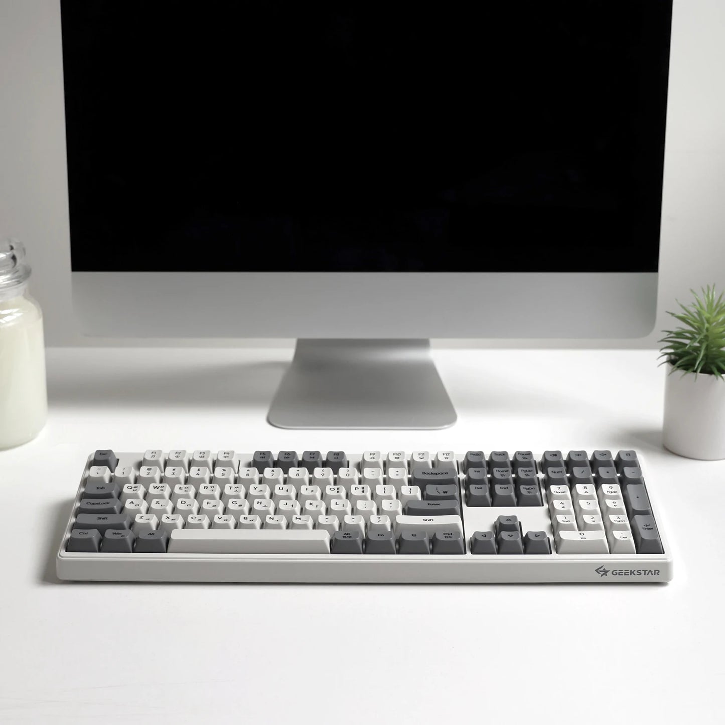 Retro Membrane Keyboard USB C For Office And Gaming