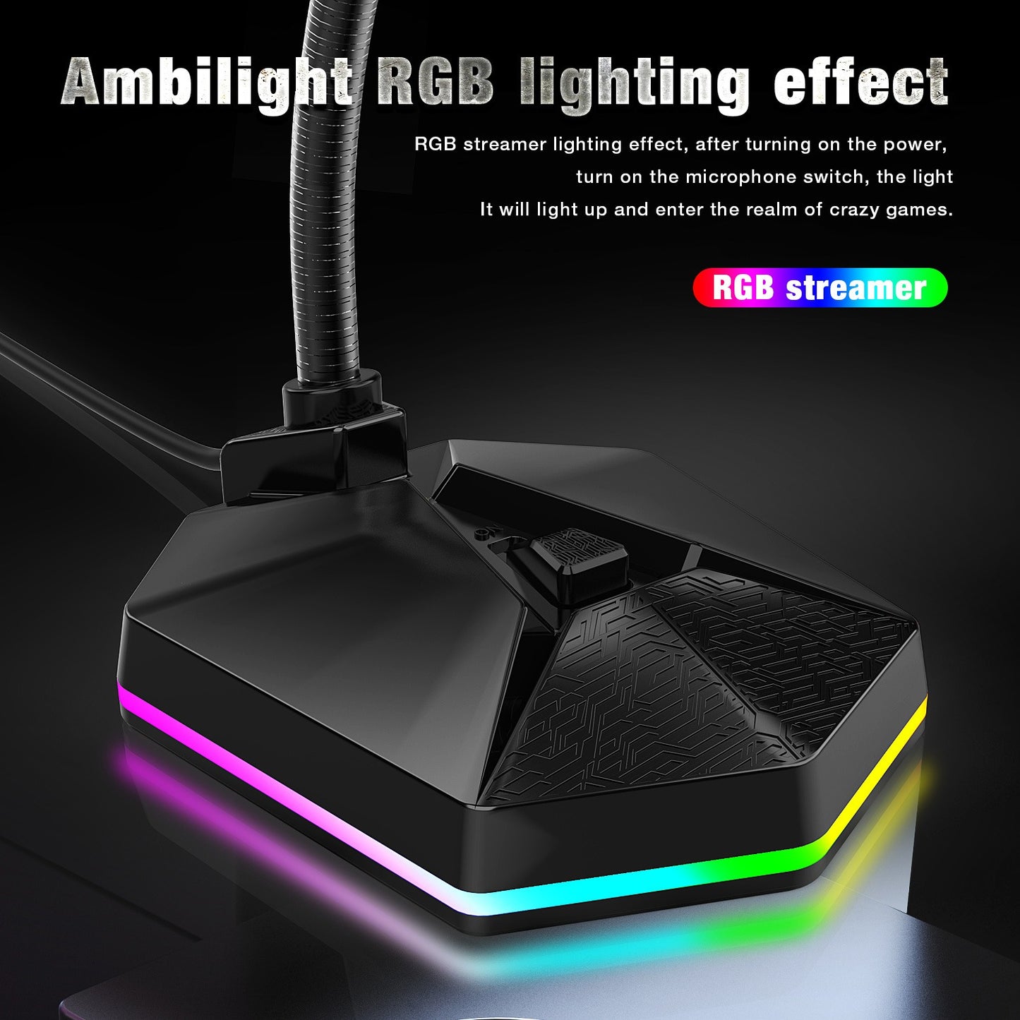 RGB Luminous USB Microphone for Voice Chat