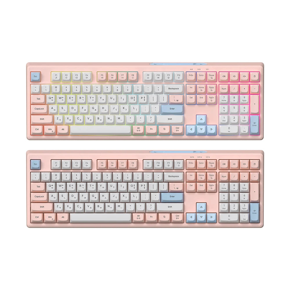 Pink USB C Membrane Keyboard For Office And Gaming
