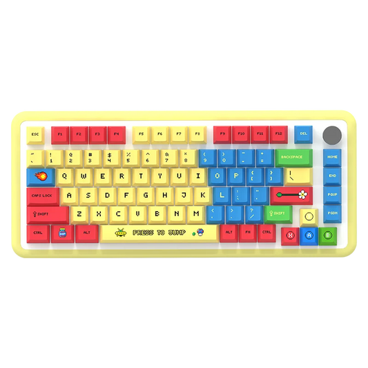 135-Key Large Retro Gamer Color Block Anime Themed Keycaps, PBT Material, Cherry Profile