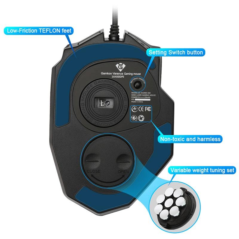 16400DPI USB Gaming Mouse - 19 Buttons