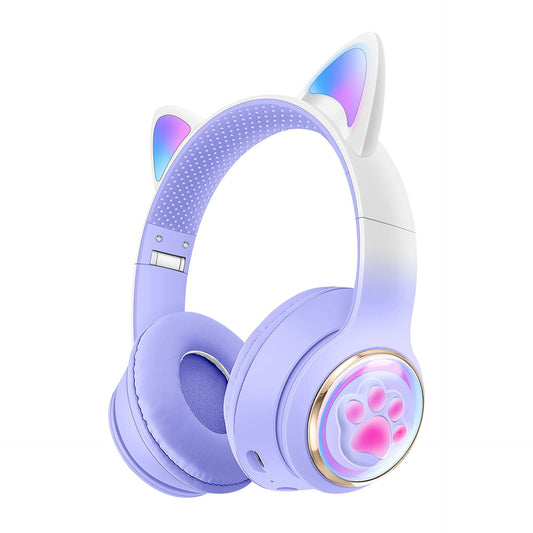 Luminous Head Mounted Bluetooth Cat Ear Earphones