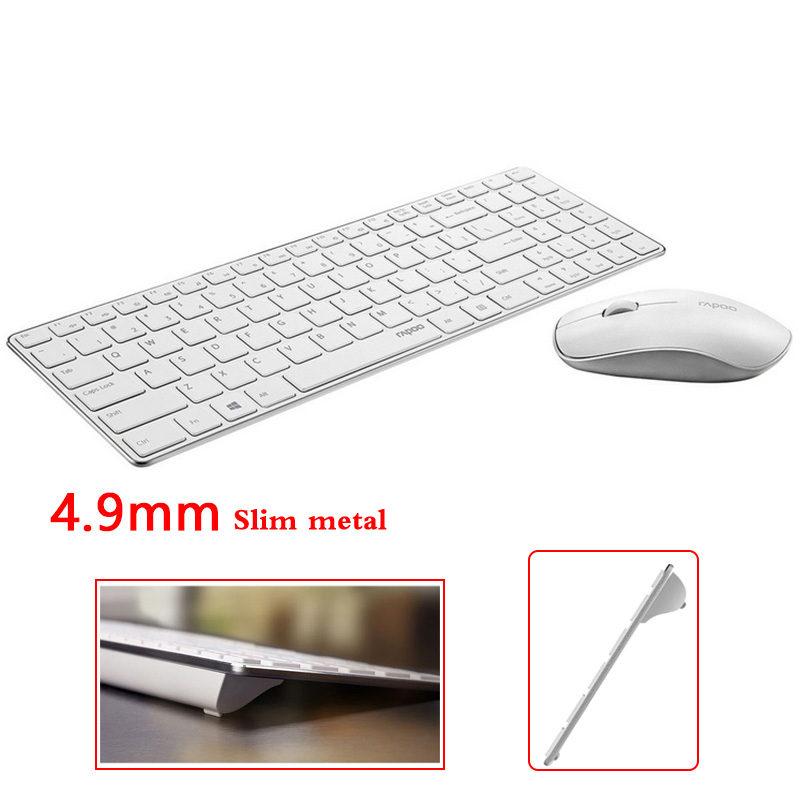 Ultra Thin Metal Wireless Keyboard And Mouse Combo For PC