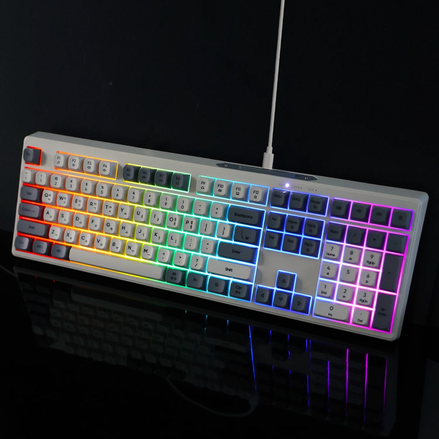 Retro Membrane Keyboard USB C For Office And Gaming