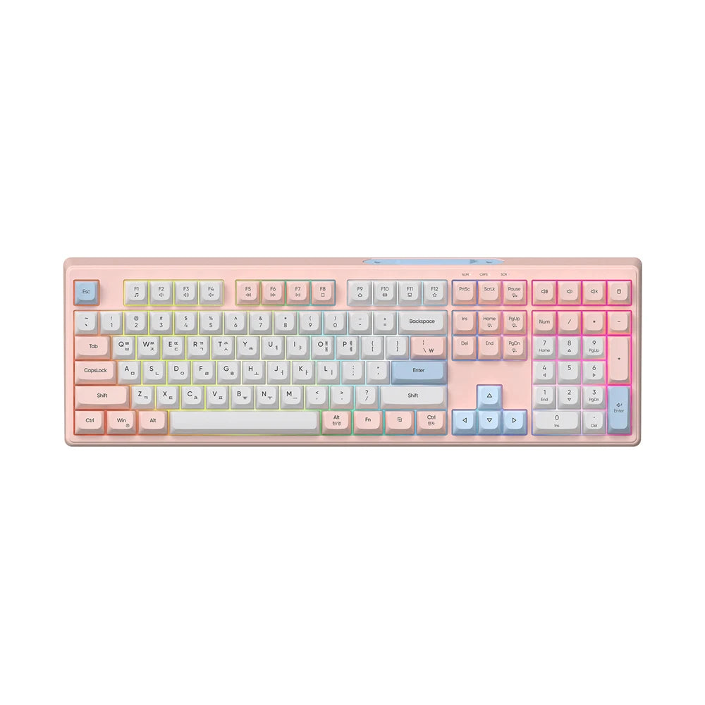 Pink USB C Membrane Keyboard For Office And Gaming