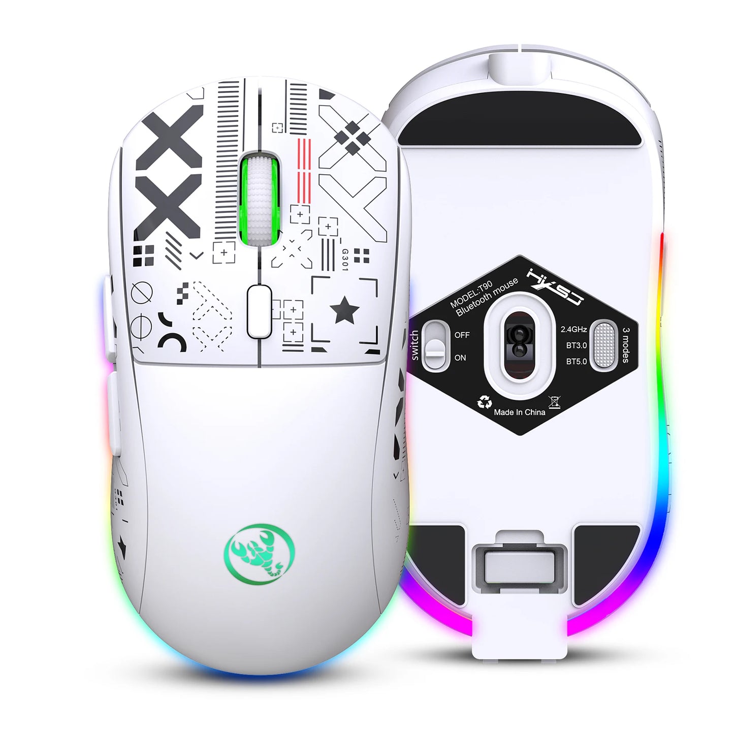 2.4G Wireless Mechanical RGB Gaming Mouse