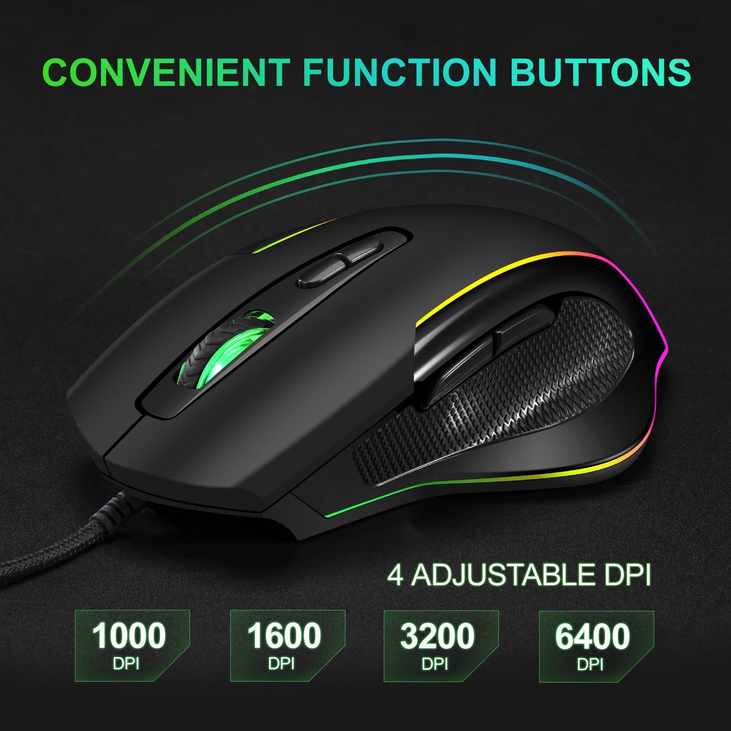 Wireless Charging Illuminated Gaming Mouse
