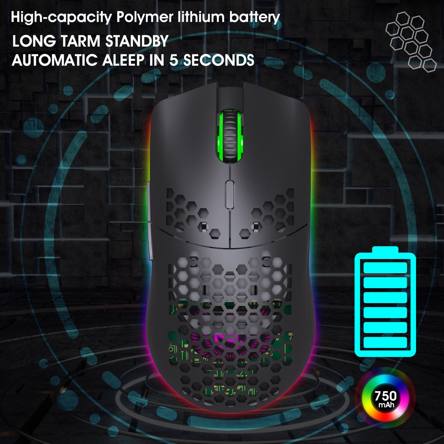Lightweight RGB Wireless Gaming Mouse