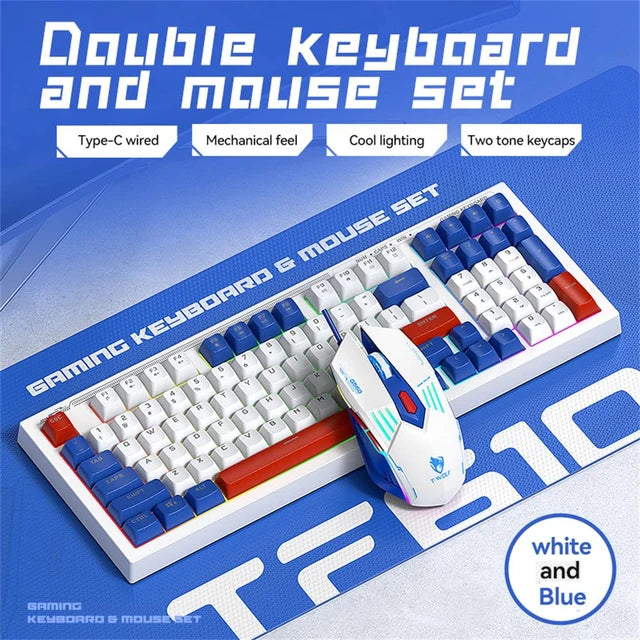 Mechanical Gaming Keyboard and Mouse Set - Wired