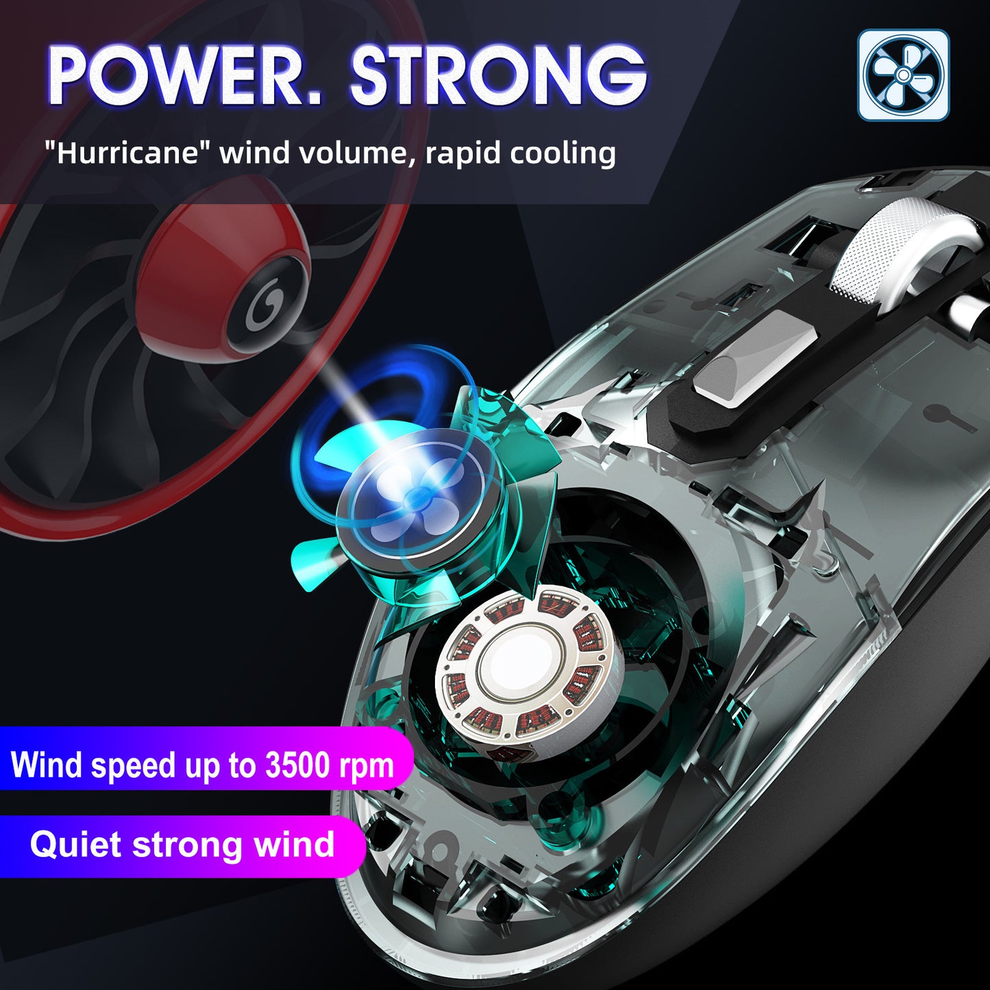 Fan Macro Gaming Mouse - 8000DPI Adjustable