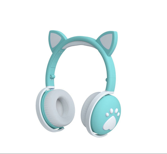 Bluetooth Headphones with LED Cat Ears