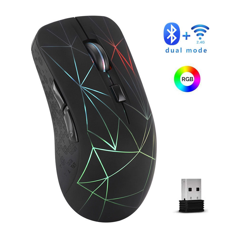 Dual Mode Wireless Mouse - Silent & Colorful