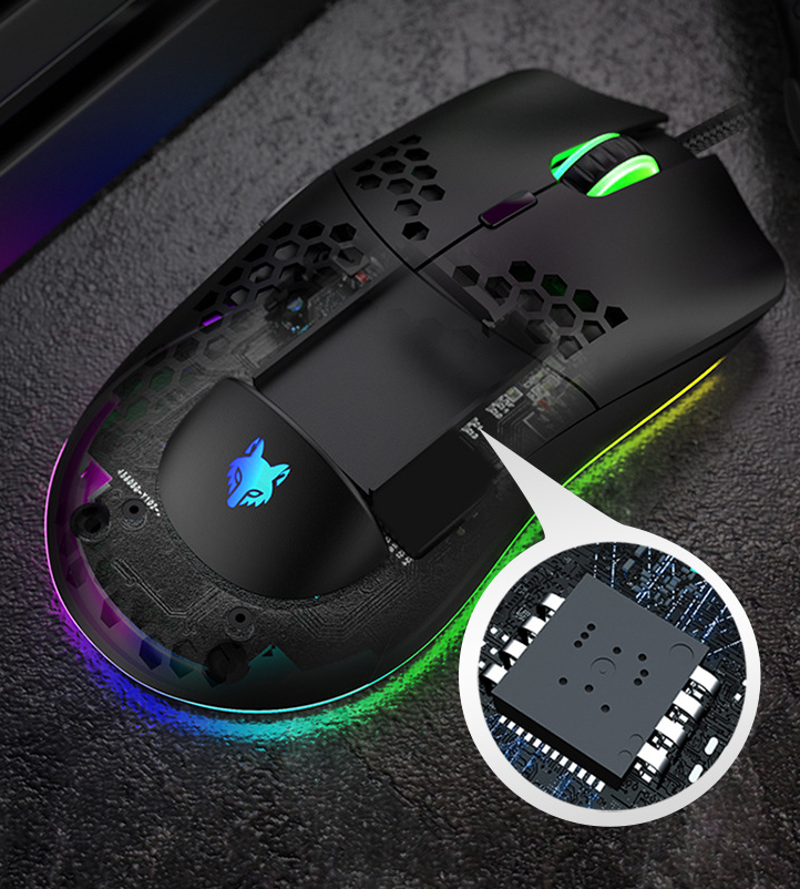 Wired Gaming Mouse with RGB Lighting and Macro Programming - 6 Keys
