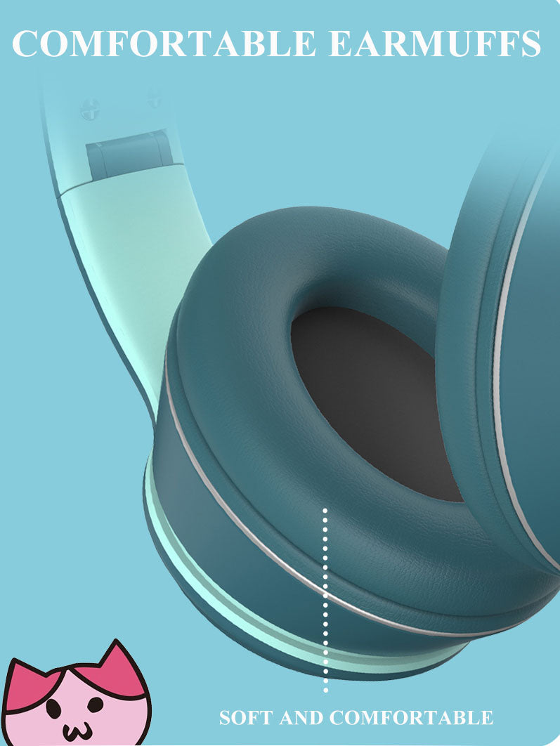 RGB Luminous Cat Ear Wired Headset - Perfect for Gaming & Learning