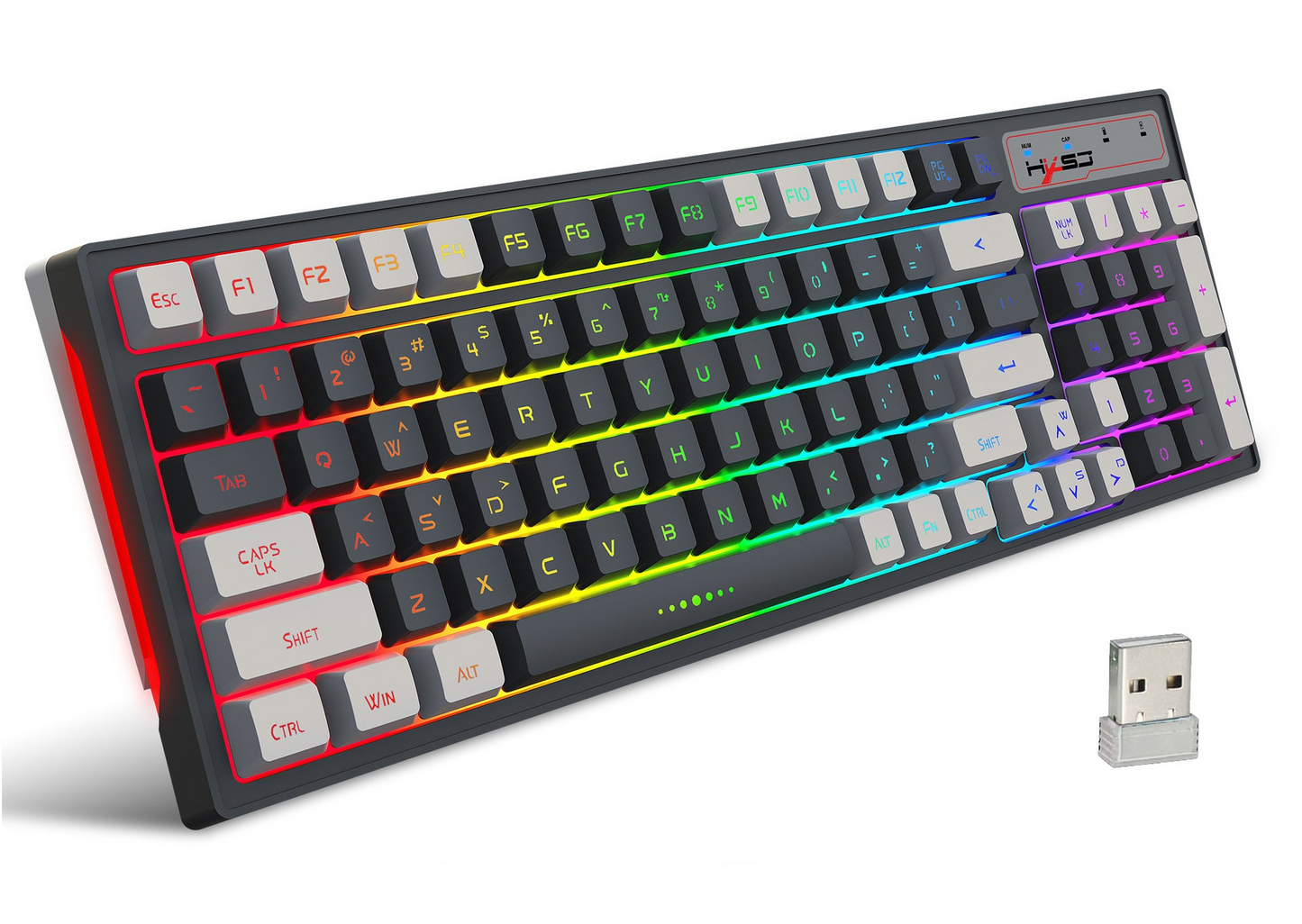 RGB Backlight Gaming Keyboard - 2.4G Wireless Membrane Keyboard
