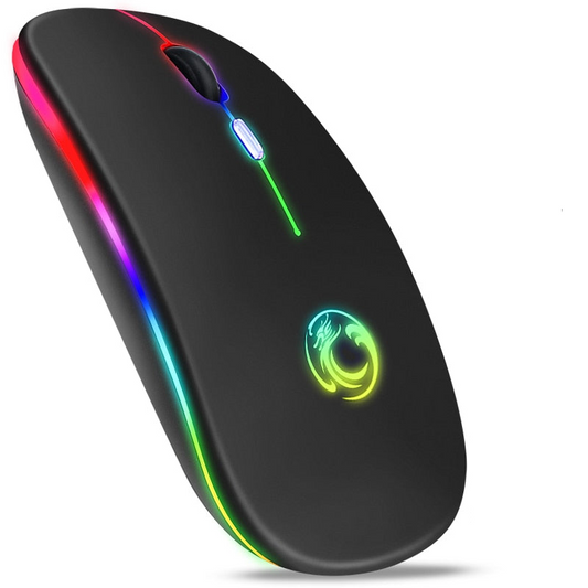 Wireless RGB Rechargeable Mouse - Ergonomic & Silent