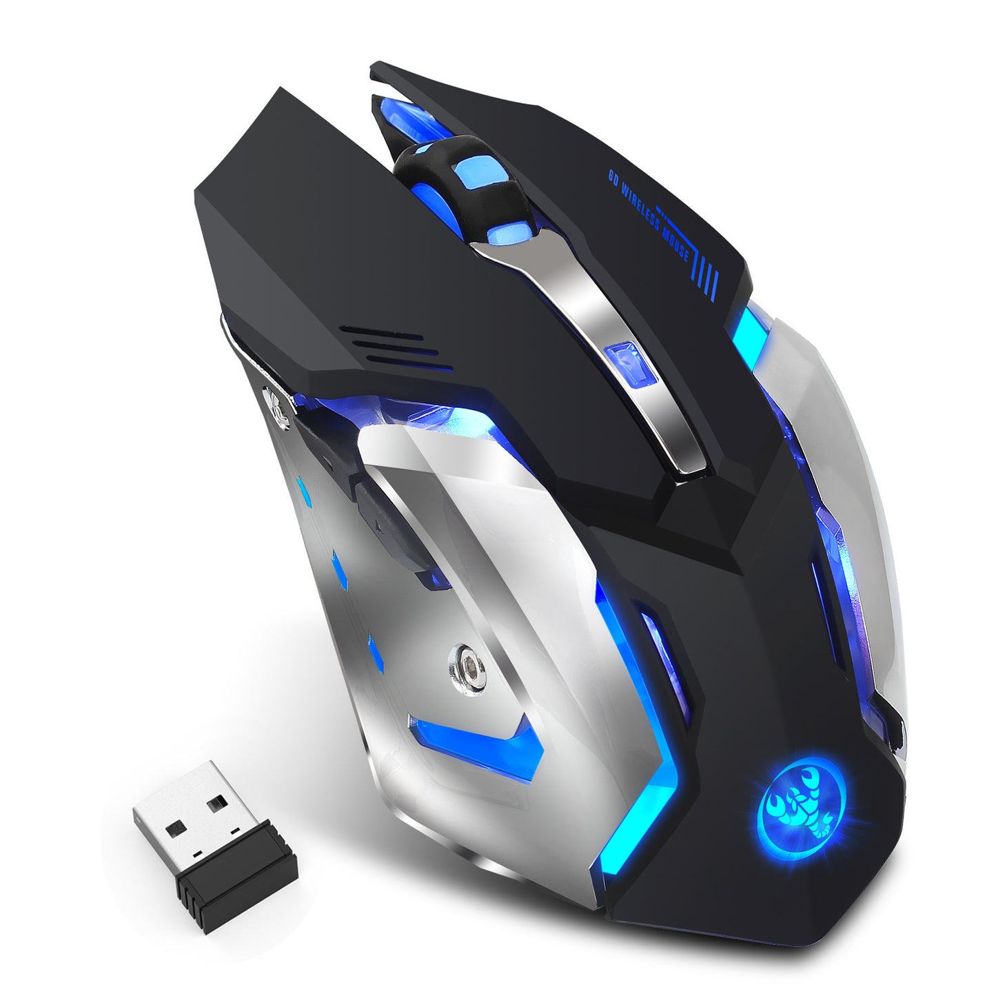 Rechargeable Wireless Gaming Mouse with RGB Lighting