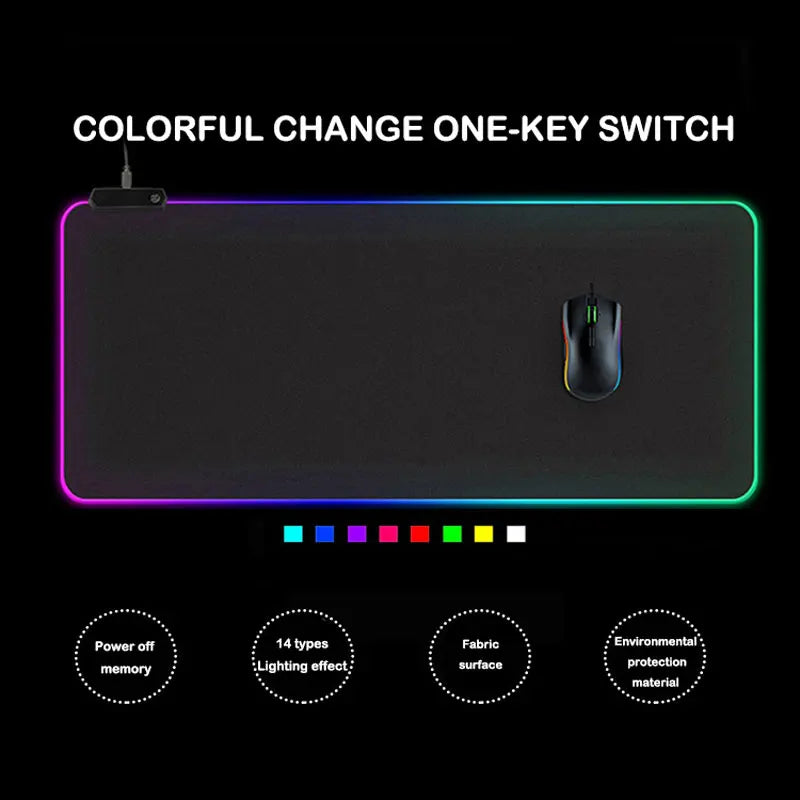 LED Light Gaming Mouse Pad RGBk