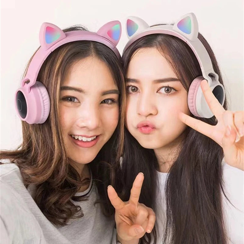 LED Cat Ear Noise Cancelling Headphones