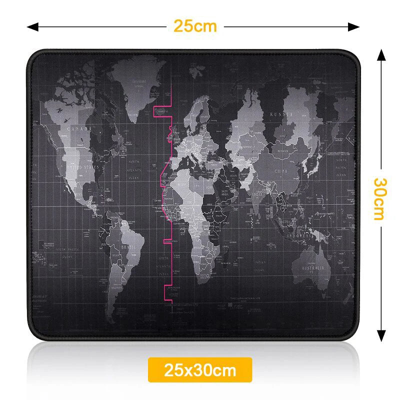 Gaming Mouse Pad With Large World Map - RGB
