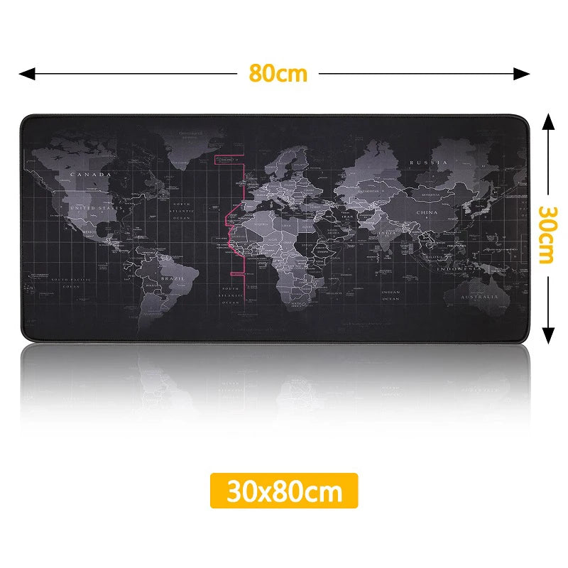 Gaming Mouse Pad With Large World Map - RGB