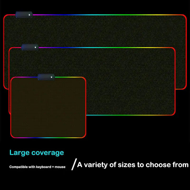 LED Light Gaming Mouse Pad RGBk
