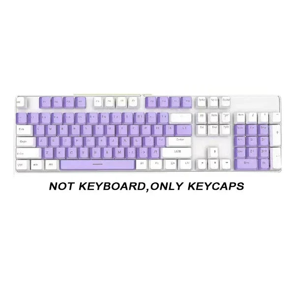 Rainbow Keyboard Keycaps 104pcs ABS Universal Blank Keycaps for Cherry