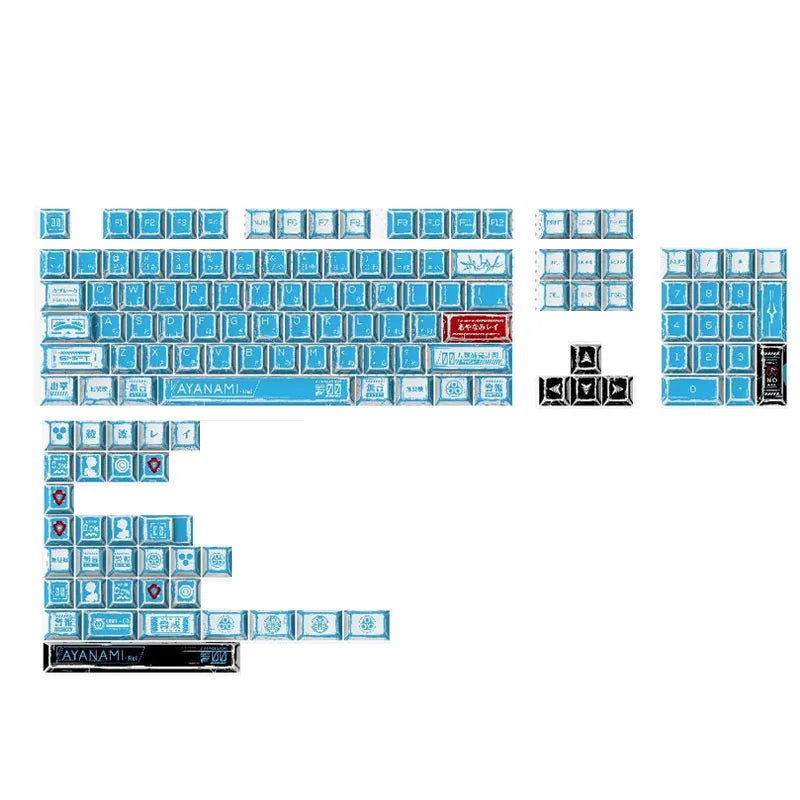 Manga Printed Keycaps Set 137 Keys Cherry Profile Custom Mechanical Keyboard