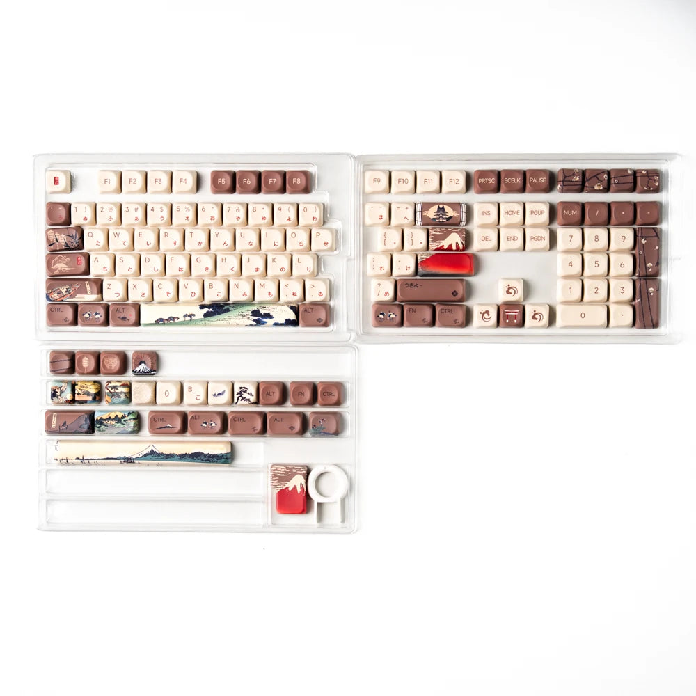132 PBT Keycaps for 60% 65%75% 100% Cherry Gateron MX Switches Mechanical Keyboards