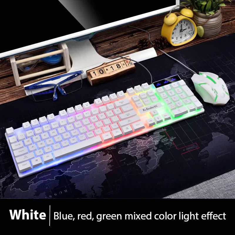 Waterproof Luminous Gaming Keyboard and Mouse Set