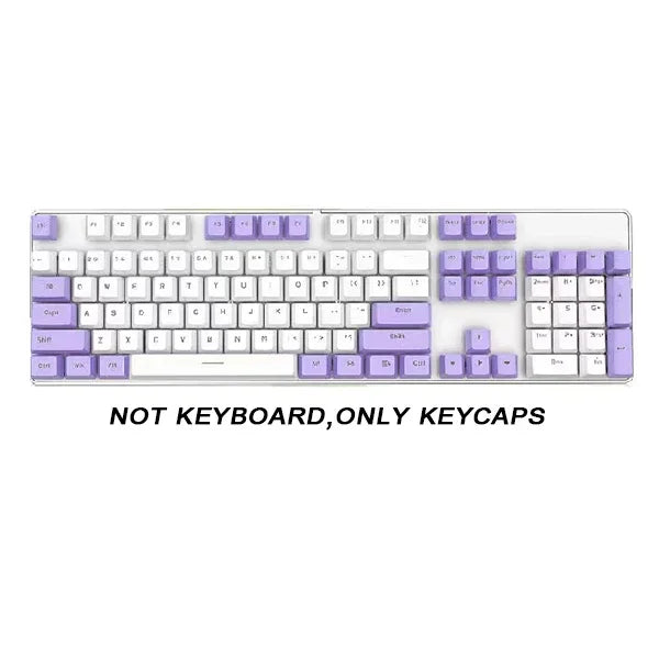 Rainbow Keyboard Keycaps 104pcs ABS Universal Blank Keycaps for Cherry