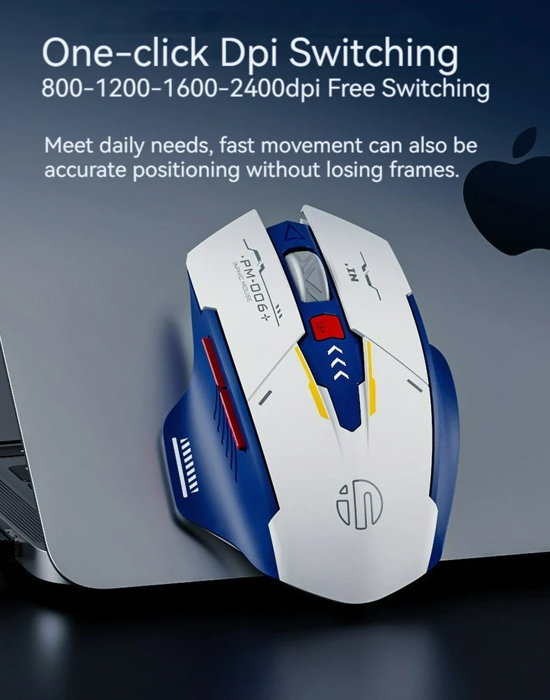 Wireless 2.4G Silent Rechargeable LED Light Mouse For Computer PC Laptop Gaming