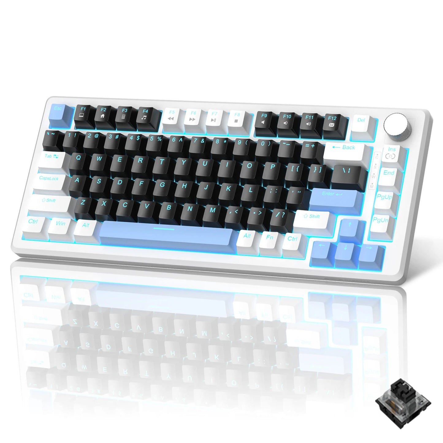 75% Mechanical Gaming Keyboard with Knob Control