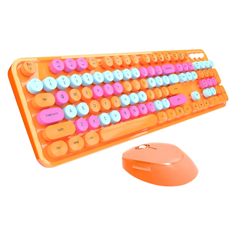 Wireless Typewriter Keyboard And Mouse Combo 2Point4G Plug And Play