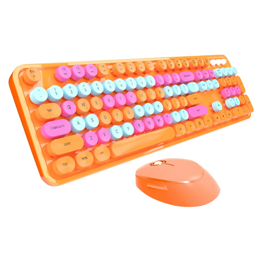 Wireless Typewriter Keyboard And Mouse Combo 2Point4G Plug And Play