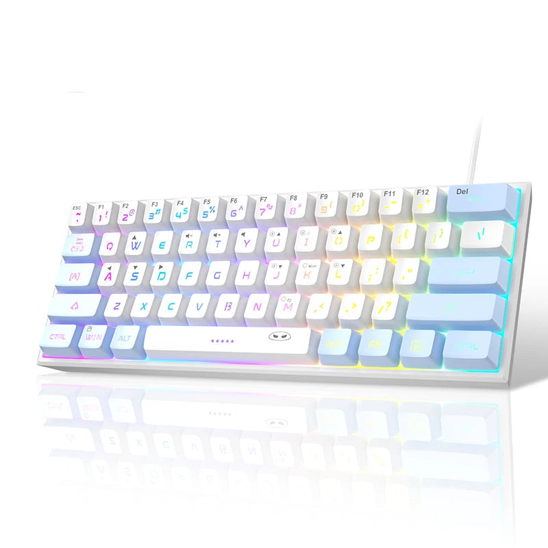 Mini 60% Gaming Keyboard with RGB Backlit - Ergonomic Design