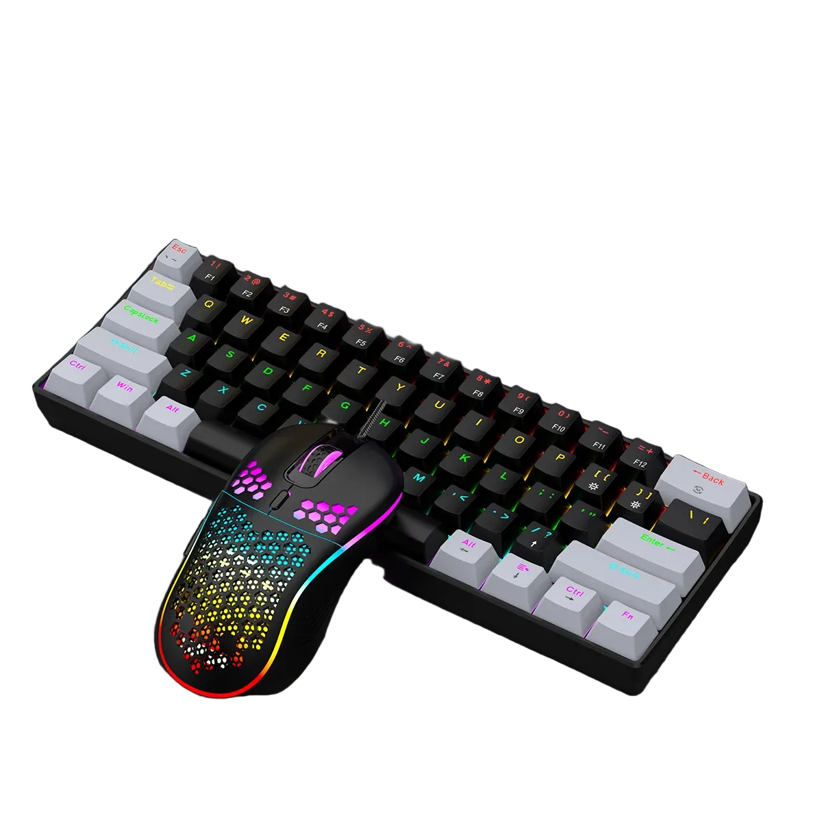 60% Wired Gaming Mechanical Keyboard - RGB Backlit Mini Layout