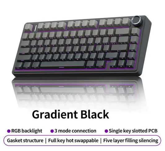 75% RGB Gasket Mounted Gaming Keyboard With Gradient Keycaps